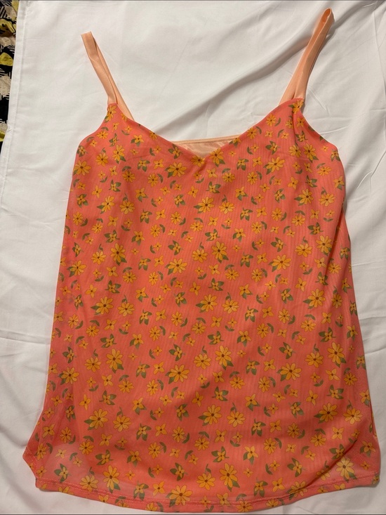 LuLaRoe Tops - LuLaRoe Peach Floral Camisole with Yellow Flowers, Maya